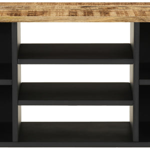 Έπιπλο Τηλεόρασης 100x33x46 εκ. Μασίφ Ξύλο Μάνγκο & Επεξ. Ξύλο