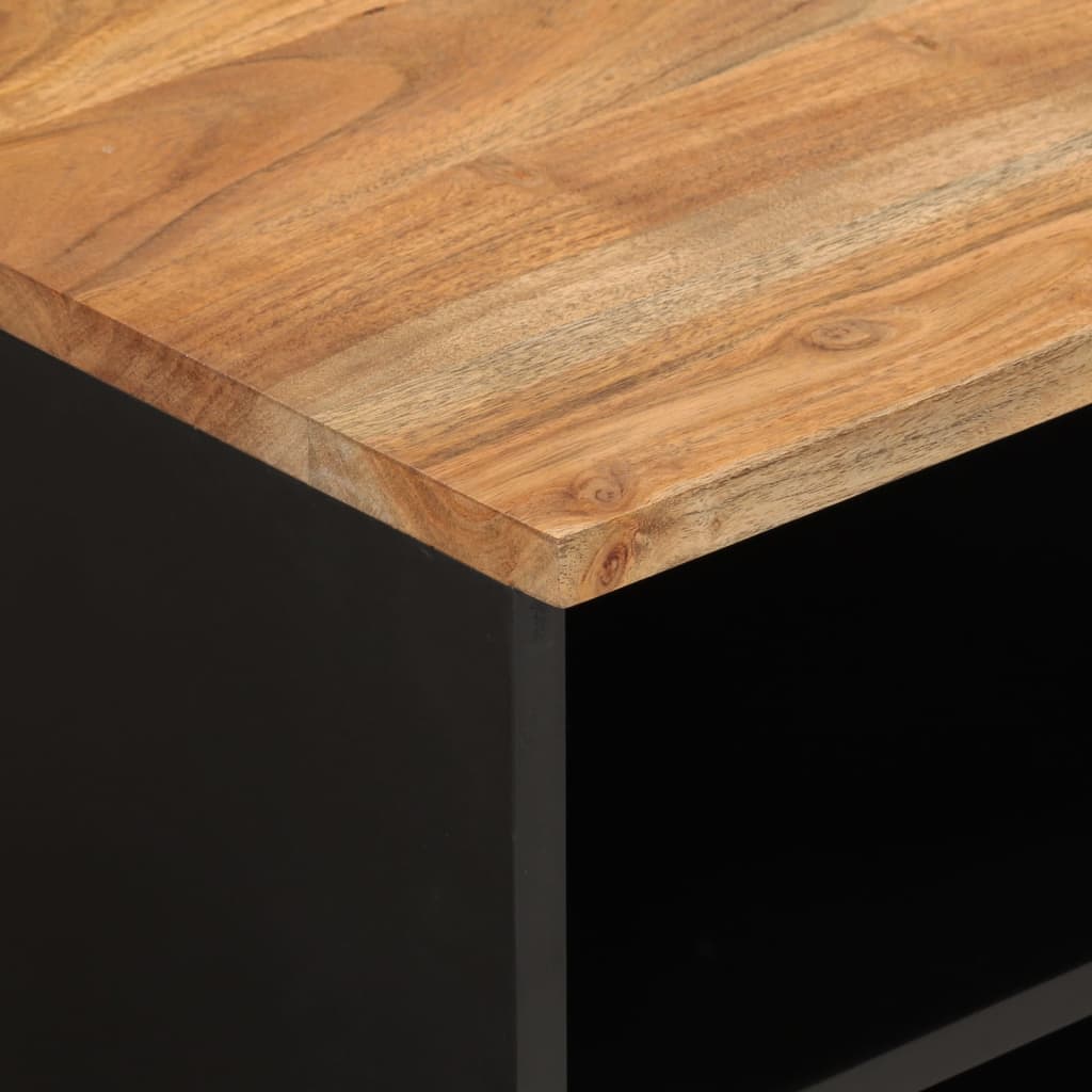 Έπιπλο Τηλεόρασης 100x33x46 εκ. Μασίφ Ξύλο Ακακίας & Επεξ. Ξύλο - Pakobazaar