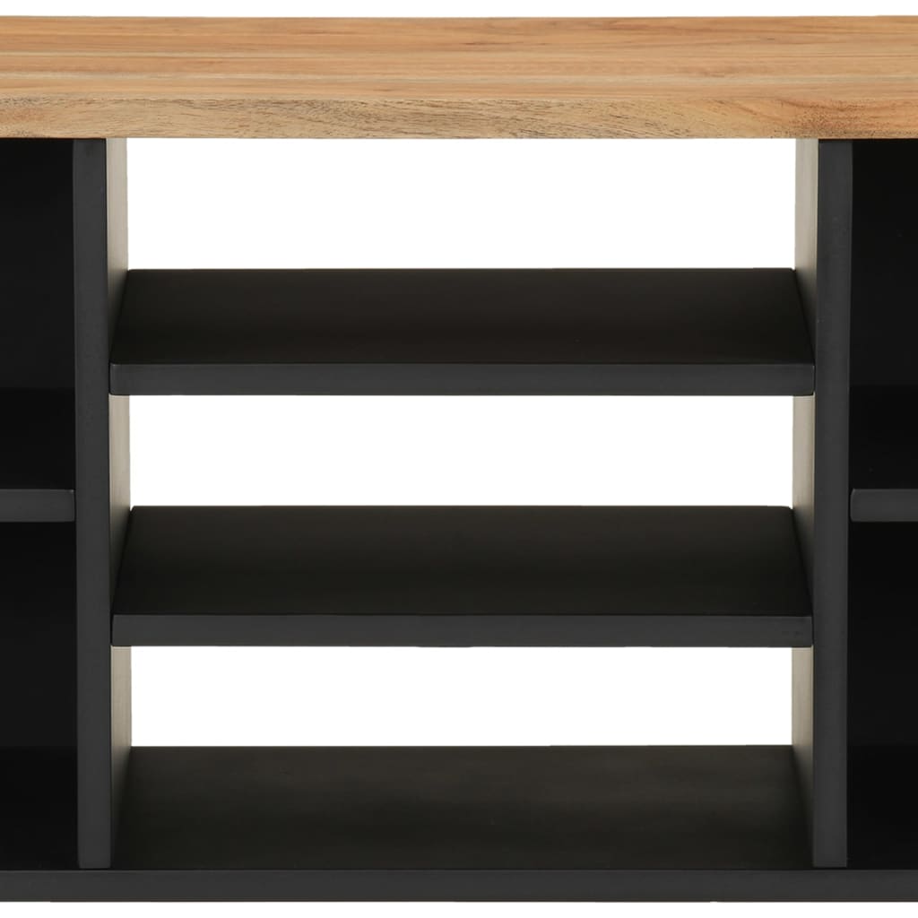Έπιπλο Τηλεόρασης 100x33x46 εκ. Μασίφ Ξύλο Ακακίας & Επεξ. Ξύλο - Pakobazaar
