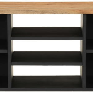 Έπιπλο Τηλεόρασης 100x33x46 εκ. Μασίφ Ξύλο Ακακίας & Επεξ. Ξύλο - Pakobazaar