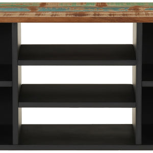 Έπιπλο Τηλεόρασης 100x33x46εκ. Μασίφ Ανακυκλ. Ξύλο & Επεξ. Ξύλο