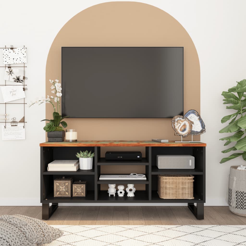 Έπιπλο Τηλεόρασης 100x33x46εκ. Μασίφ Ανακυκλ. Ξύλο & Επεξ. Ξύλο