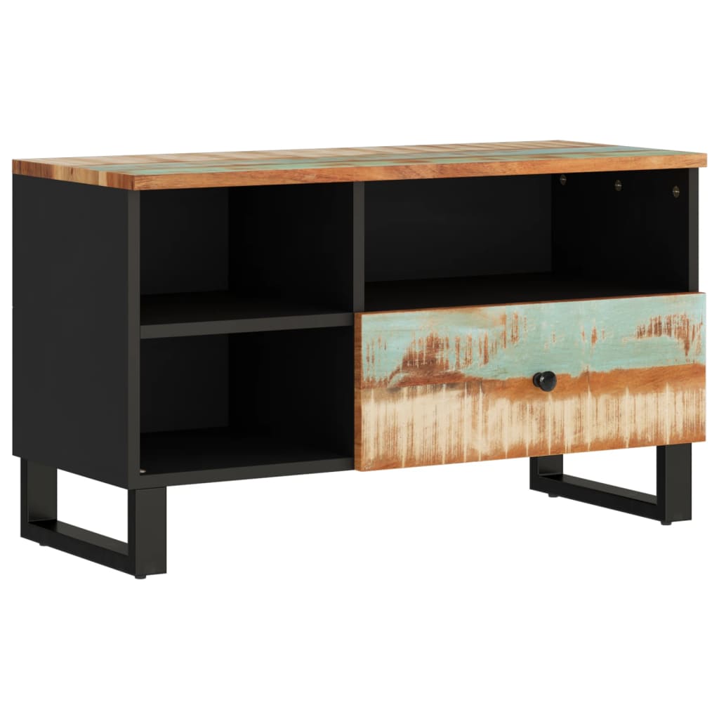 Έπιπλο Τηλεόρασης 80x33x46 εκ. Μασίφ Ανακυκλ. Ξύλο & Επεξ. Ξύλο