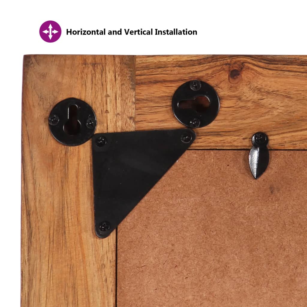 Καθρέφτης 70 x 50 εκ. από Μασίφ Ανακυκλωμένο Ξύλο και Γυαλί - Pakobazaar