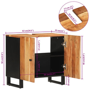 Έπιπλο Νιπτήρα 62 x 33 x 58 εκ. Μασίφ Ξύλο Ακακίας & Επεξ. Ξύλο