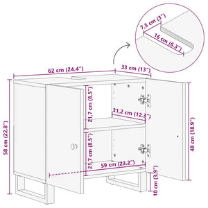 Έπιπλο Νιπτήρα 62 x 33 x 58 εκ. Μασίφ Ανακυκλ. & Επεξ. Ξύλο