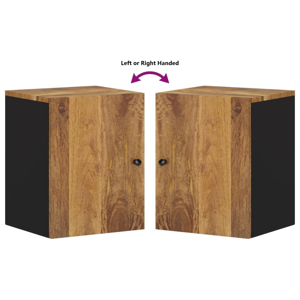 Ντουλάπι Μπάνιου Επιτοίχιο 38x33x48 εκ. από Μασίφ Ξύλο Μάνγκο - Pakobazaar