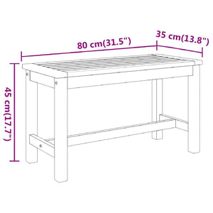 Παγκάκι Κήπου 80 x 35 x 45 εκ. από Μασίφ Ξύλο Ακακίας