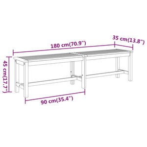 Παγκάκι Κήπου 180x35x45 εκ. από Μασίφ Ξύλο Ακακίας