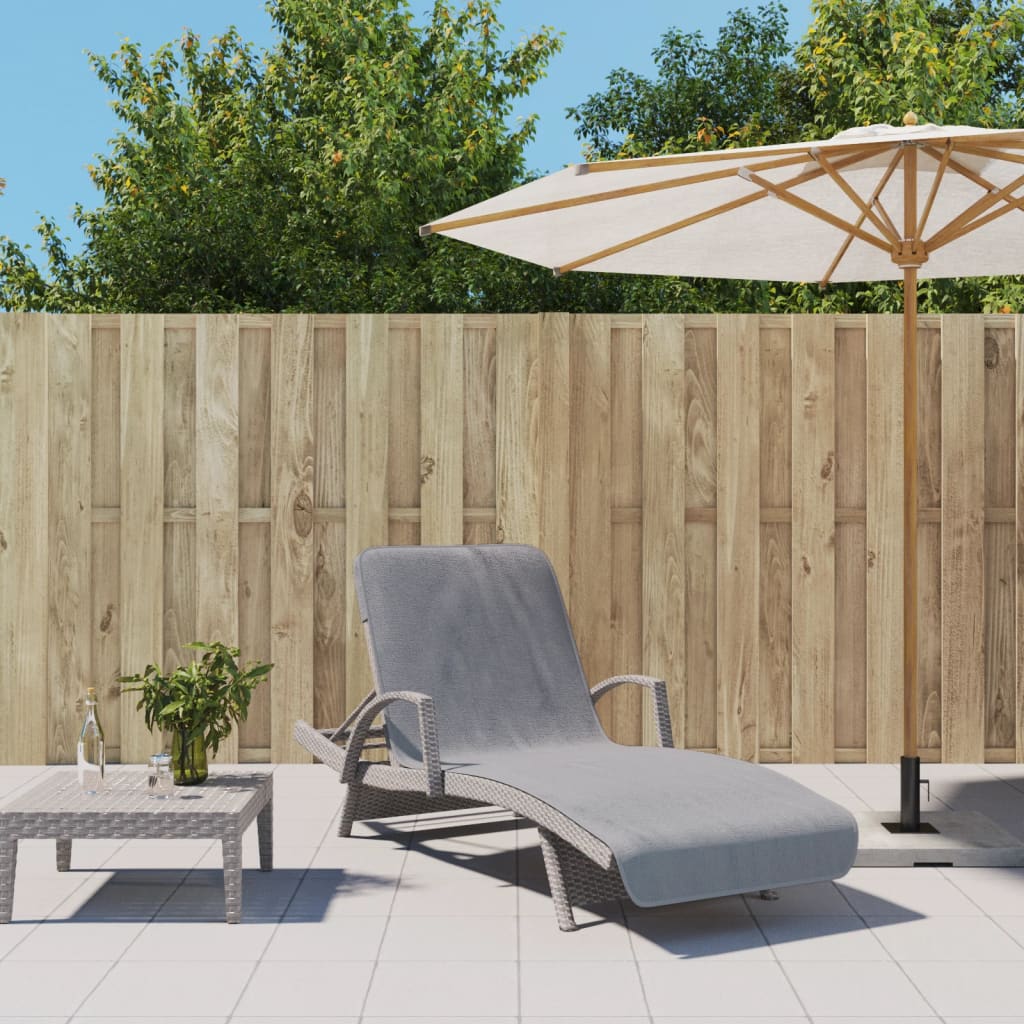 Πετσέτες Θαλάσσης 2 τεμ. Γκρι 75 x 200 εκ. Ύφασμα 400 GSM