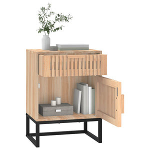 Κομοδίνα 2 τεμ. 40x30x55,5 εκ Επεξεργασμένο Ξύλο & Σίδερο