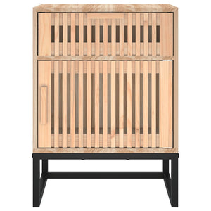 Κομοδίνα 2 τεμ. 40x30x55,5 εκ Επεξεργασμένο Ξύλο & Σίδερο