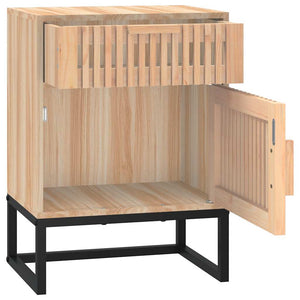 Κομοδίνα 2 τεμ. 40x30x55,5 εκ Επεξεργασμένο Ξύλο & Σίδερο