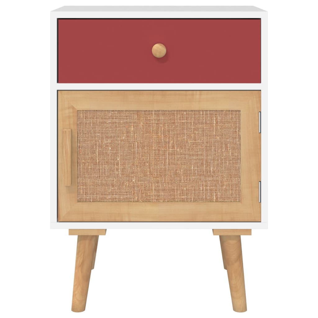 Κομοδίνα 2 τεμ. Λευκά 40 x 30 x 55 εκ. από Επεξεργασμένο Ξύλο