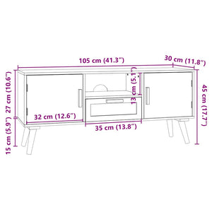 Έπιπλο Τηλεόρασης με Πόρτες 105x30x45 εκ. Επεξεργασμένο Ξύλο
