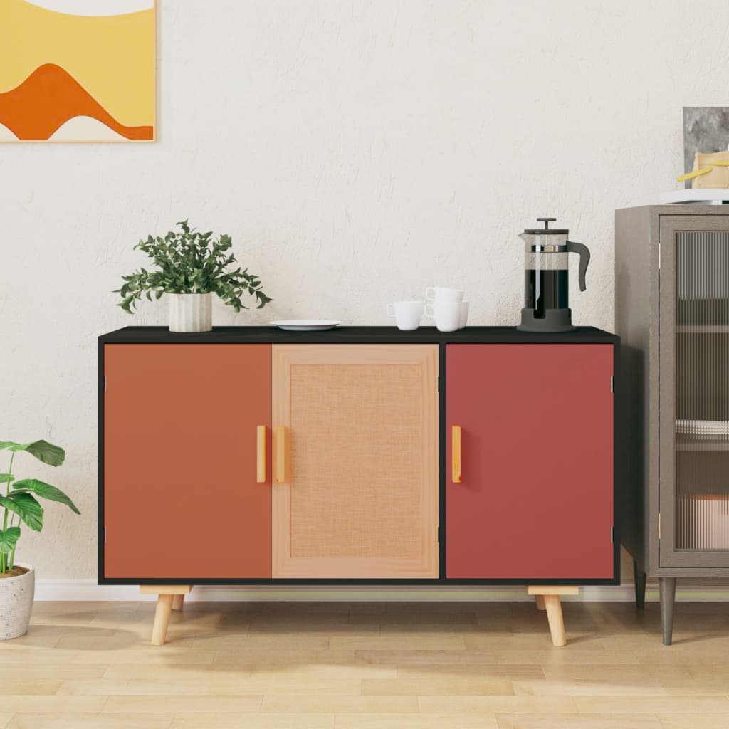 Μπουφές Μαύρος 105 x 30 x 65,5 εκ. από Επεξεργασμένο Ξύλο