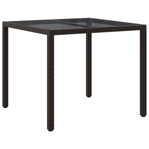 Τραπέζι Κήπου Καφέ 90 x 90 x 75 cm συνθετικό ρατάν - Pakobazaar