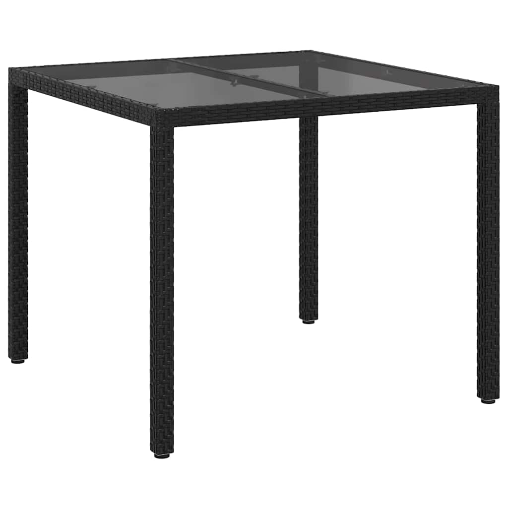 Τραπέζι Κήπου Μαύρο 90 x 90 x 75 cm συνθετικό ρατάν - Pakobazaar