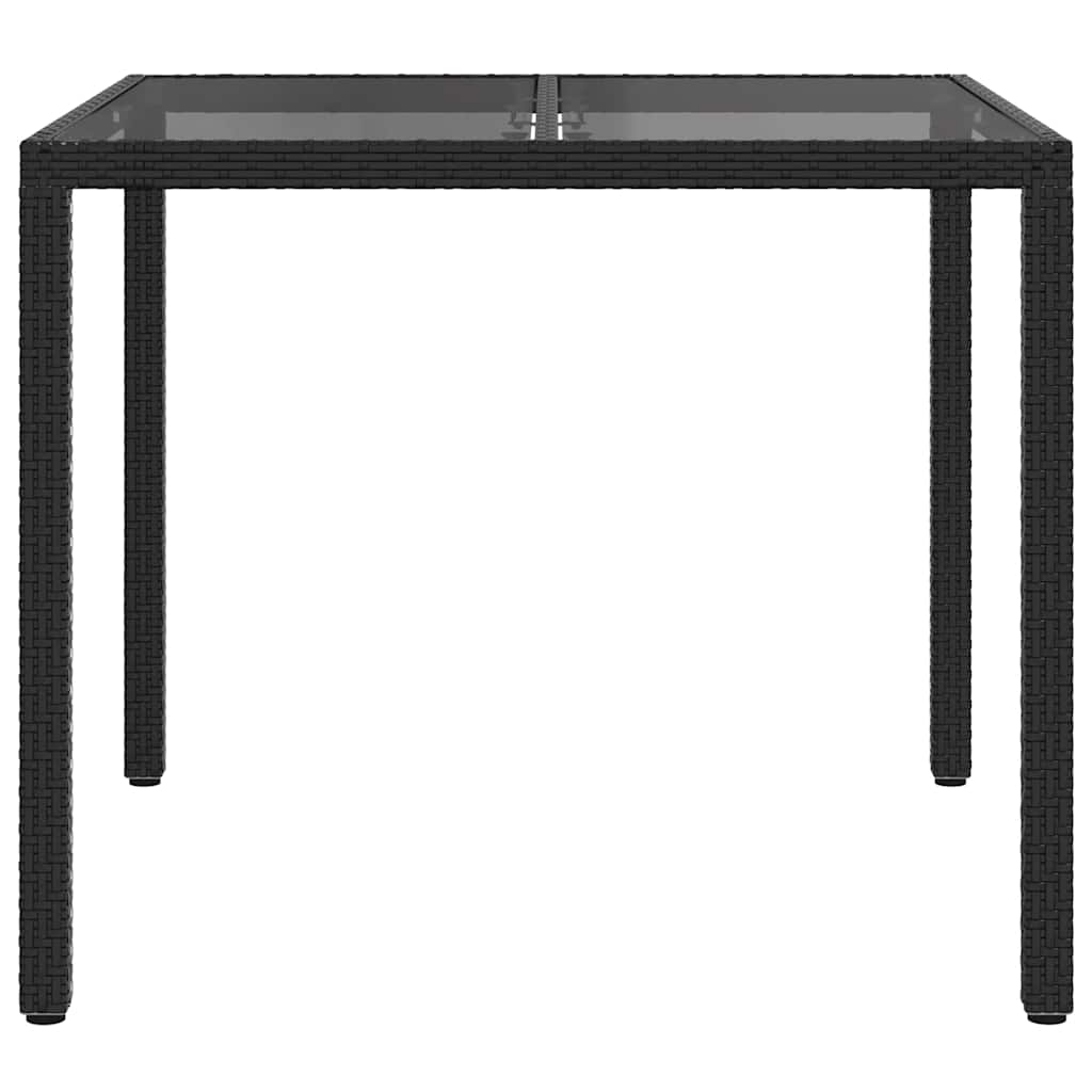 Τραπέζι Κήπου Μαύρο 90 x 90 x 75 cm συνθετικό ρατάν - Pakobazaar
