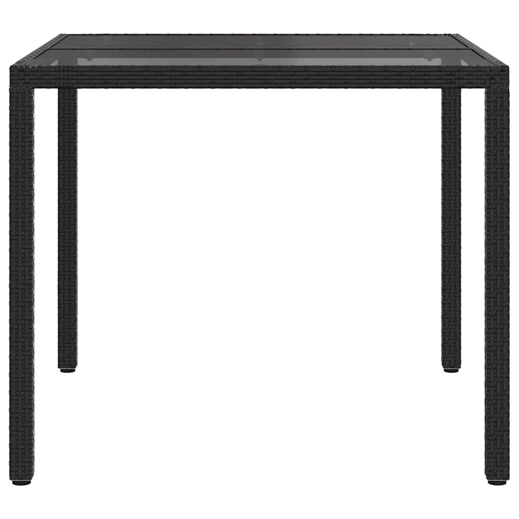 Τραπέζι Κήπου Μαύρο 90 x 90 x 75 cm συνθετικό ρατάν - Pakobazaar