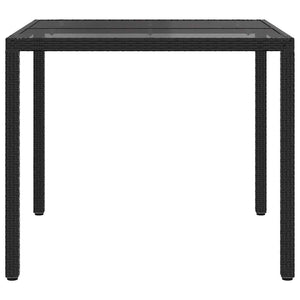 Τραπέζι Κήπου Μαύρο 90 x 90 x 75 cm συνθετικό ρατάν - Pakobazaar
