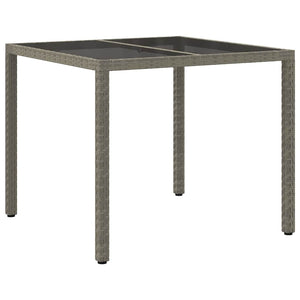 Τραπέζι Κήπου Γκρι 90 x 90 x 75 cm συνθετικό ρατάν
