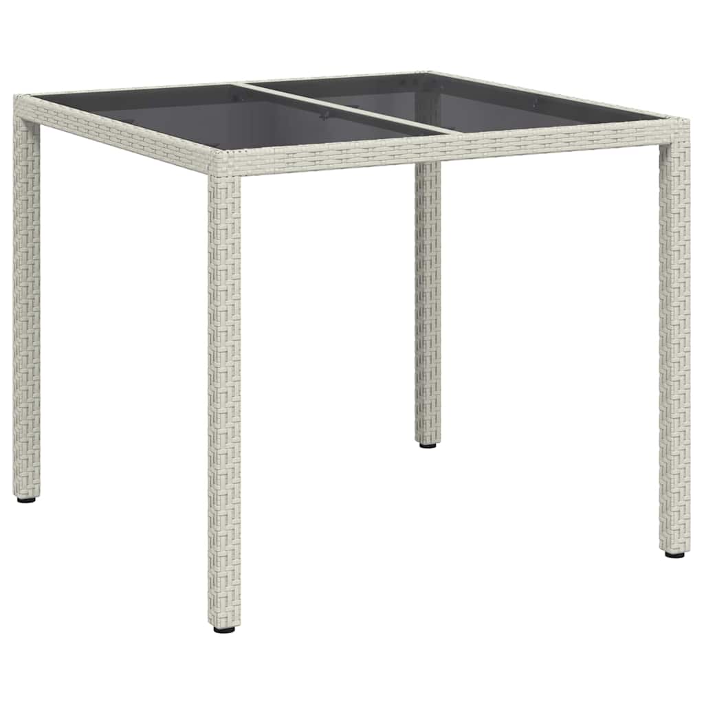 Τραπέζι Κήπου Λευκό 90 x 90 x 75 cm συνθετικό ρατάν - Pakobazaar
