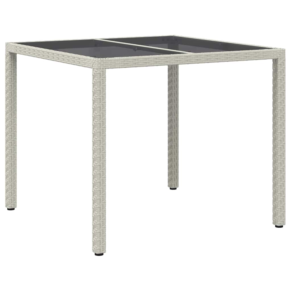 Τραπέζι Κήπου Λευκό 90 x 90 x 75 cm συνθετικό ρατάν - Pakobazaar