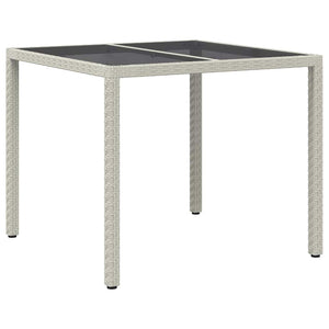Τραπέζι Κήπου Λευκό 90 x 90 x 75 cm συνθετικό ρατάν - Pakobazaar