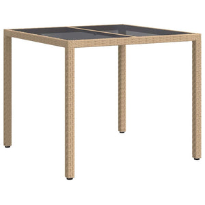 Τραπέζι Κήπου Μπεζ 90 x 90 x 75 cm συνθετικό ρατάν
