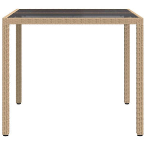Τραπέζι Κήπου Μπεζ 90 x 90 x 75 cm συνθετικό ρατάν