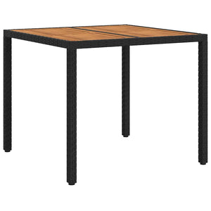 Τραπέζι Κήπου Μαύρο 90 x 90 x 75 cm συνθετικό ρατάν - Pakobazaar