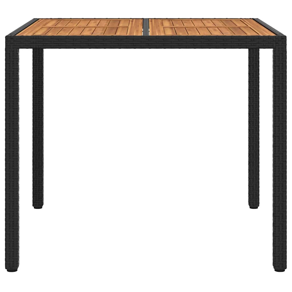 Τραπέζι Κήπου Μαύρο 90 x 90 x 75 cm συνθετικό ρατάν - Pakobazaar