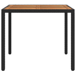 Τραπέζι Κήπου Μαύρο 90 x 90 x 75 cm συνθετικό ρατάν - Pakobazaar