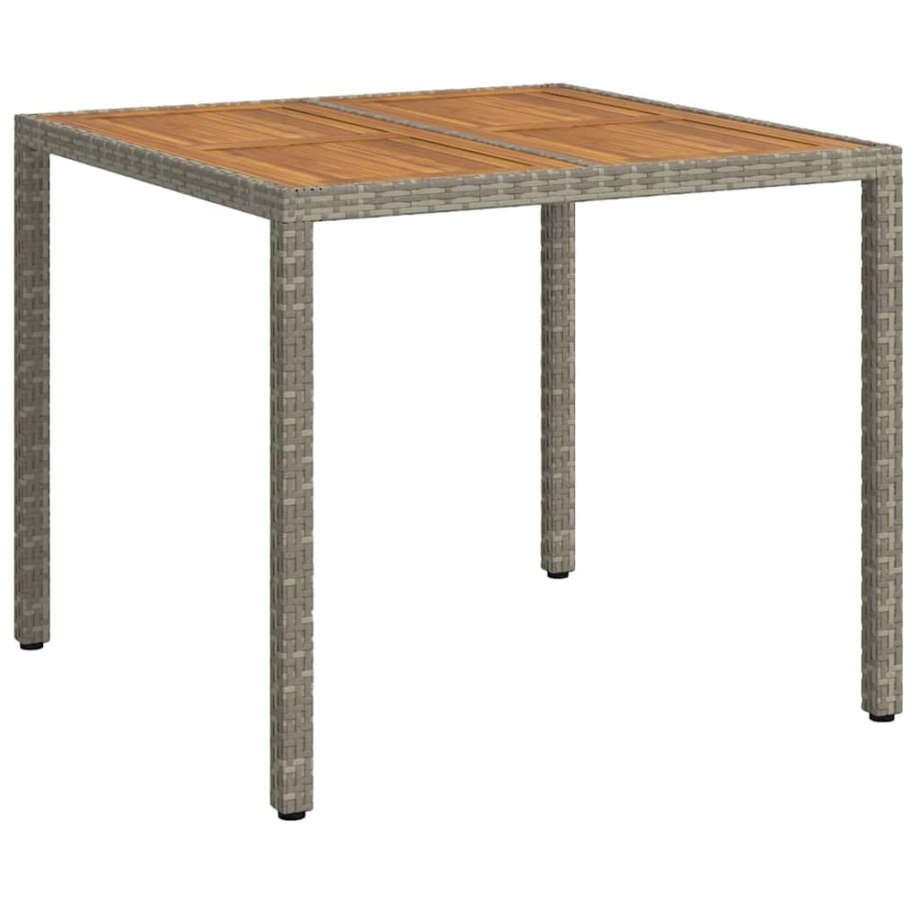 Τραπέζι Κήπου Γκρι 90 x 90 x 75 cm συνθετικό ρατάν - Pakobazaar