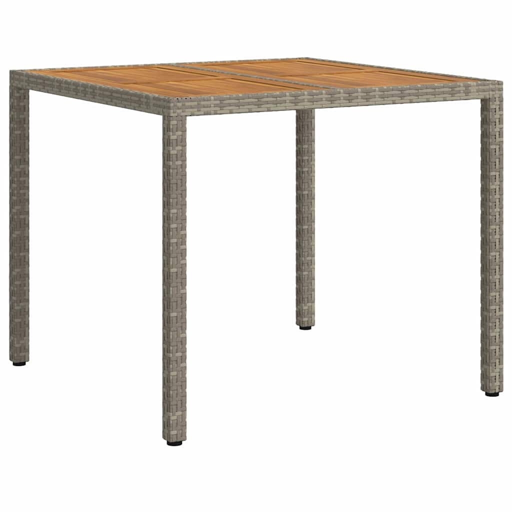 Τραπέζι Κήπου Γκρι 90 x 90 x 75 cm συνθετικό ρατάν - Pakobazaar