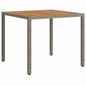 Τραπέζι Κήπου Γκρι 90 x 90 x 75 cm συνθετικό ρατάν - Pakobazaar