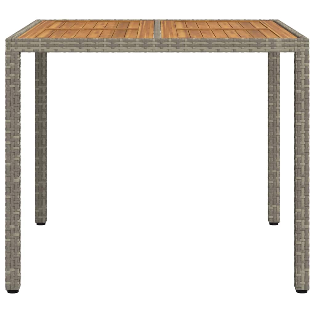 Τραπέζι Κήπου Γκρι 90 x 90 x 75 cm συνθετικό ρατάν - Pakobazaar