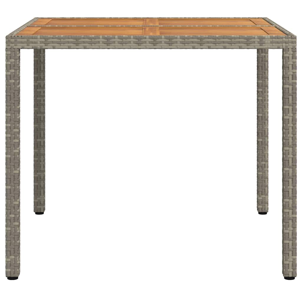 Τραπέζι Κήπου Γκρι 90 x 90 x 75 cm συνθετικό ρατάν - Pakobazaar