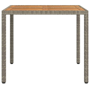 Τραπέζι Κήπου Γκρι 90 x 90 x 75 cm συνθετικό ρατάν - Pakobazaar