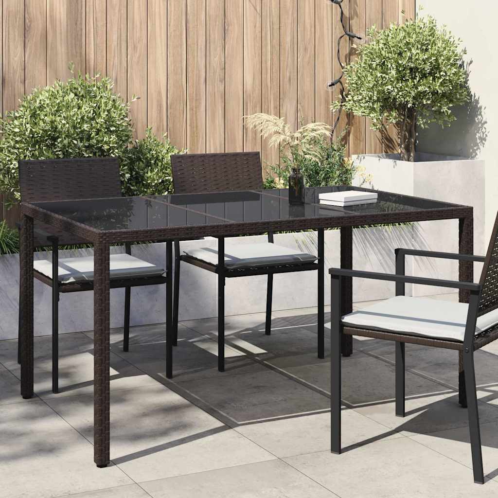 Τραπέζι Κήπου Καφέ 150 x 90 x 75 cm συνθετικό ρατάν - Pakobazaar