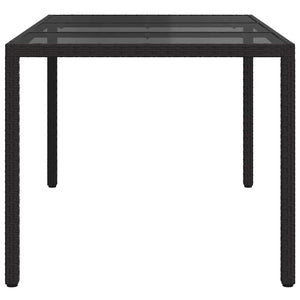 Τραπέζι Κήπου Μαύρο 150 x 90 x 75 cm συνθετικό ρατάν