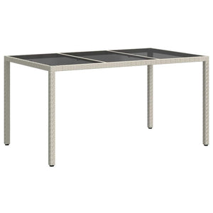 Τραπέζι Κήπου Λευκό 150 x 90 x 75 cm συνθετικό ρατάν