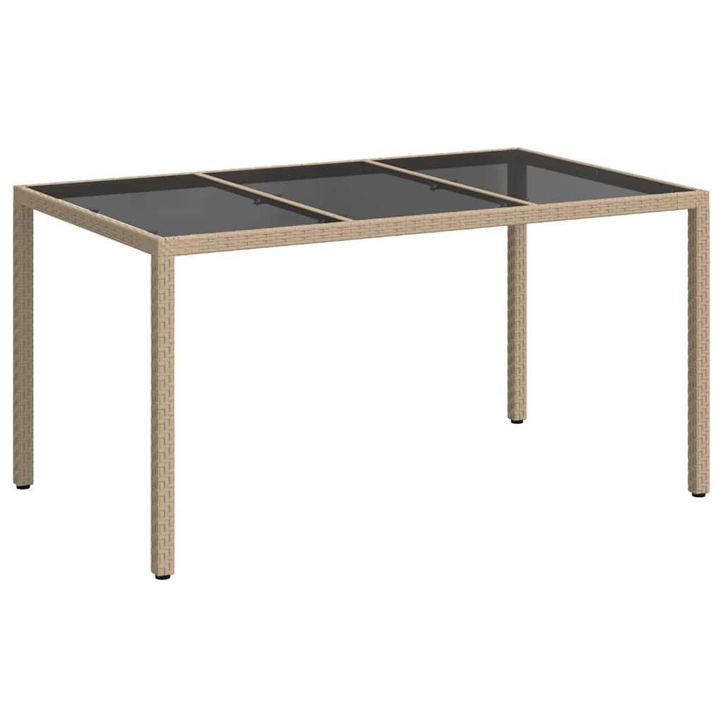 Τραπέζι Κήπου Μπεζ 150 x 90 x 75 cm συνθετικό ρατάν
