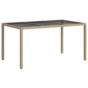 Τραπέζι Κήπου Μπεζ 150 x 90 x 75 cm συνθετικό ρατάν