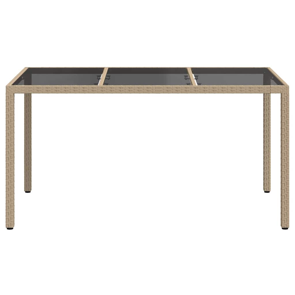 Τραπέζι Κήπου Μπεζ 150 x 90 x 75 cm συνθετικό ρατάν