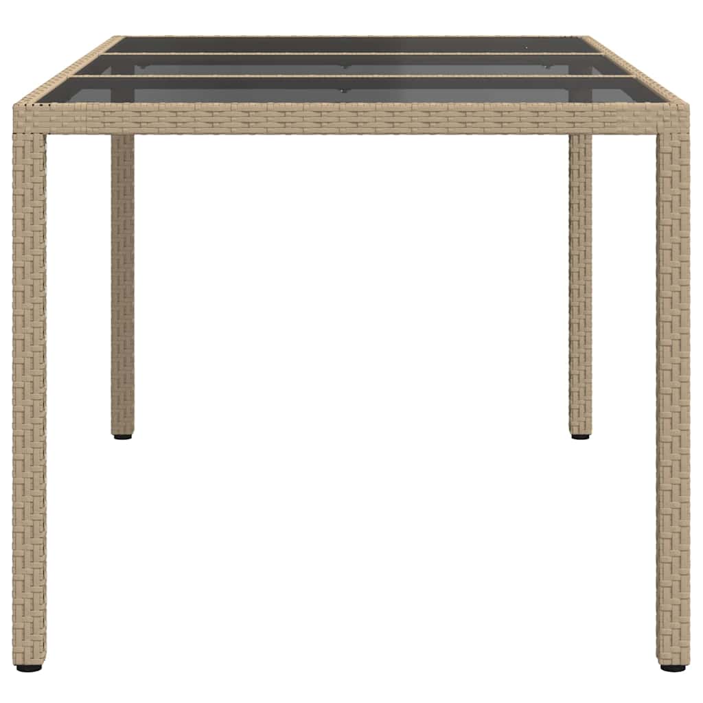 Τραπέζι Κήπου Μπεζ 150 x 90 x 75 cm συνθετικό ρατάν