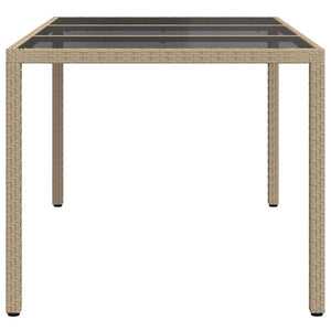 Τραπέζι Κήπου Μπεζ 150 x 90 x 75 cm συνθετικό ρατάν