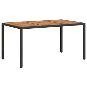 Τραπέζι Κήπου Μαύρο 150 x 90 x 75 cm συνθετικό ρατάν - Pakobazaar