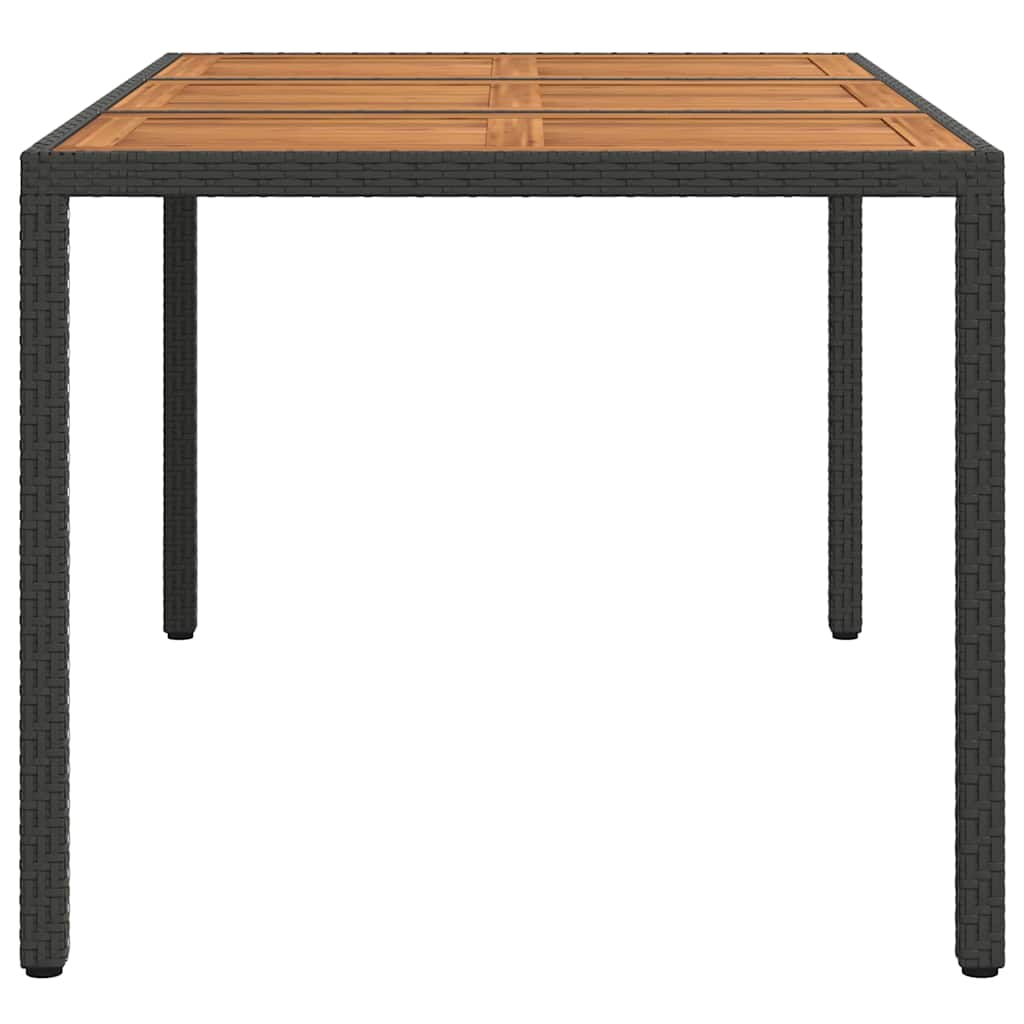 Τραπέζι Κήπου Μαύρο 150 x 90 x 75 cm συνθετικό ρατάν - Pakobazaar